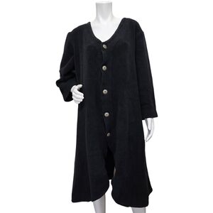 Blue Fish Black Button-Up Coat Size‎ XL